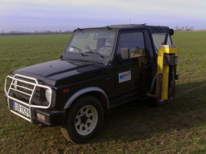 PAWROL car during performing soil analysis